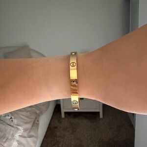 Gold Screw  Bracelet